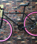 Foldable Wall Mount Bike Hanger For Garage Horizontal Bicycle Rack With Soft Padding And Screws Space Saving Bike Hook