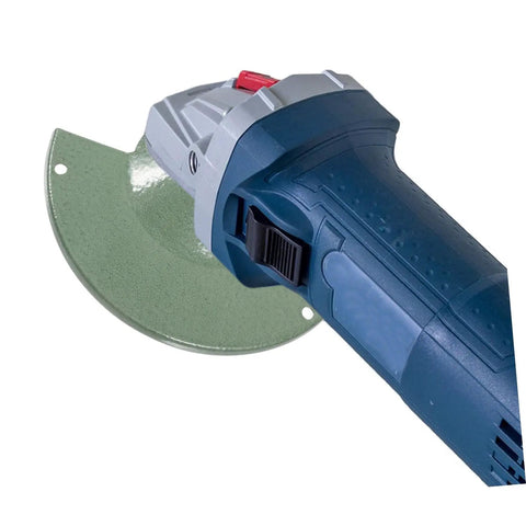Must Have Grinder Safety Guard For Angle Grinders Durable Iron Bench Shield Kit With Easy Install shown attached to blue grinder