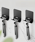 Three Heavy Duty Self Adhesive Razor Holder And Shower Hook Set In Stainless Steel Stick On Wall Hangers on marble wall
