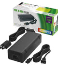Xbox 360 Slim Power Supply Replacement With Dope Quiet Cooling Fan AC Adapter For Xbox 360 Slim Console Non OEM Replacement Boosted Cooling And Smooth Performance Easy Plug And Play black power brick with cords and retail box