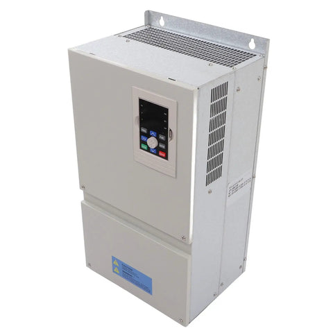 Beefy 3 Phase VFD Inverter For CNC Spindle Motors, 30KW To 37KW Output, 0 To 320 Hz Speed Control, Air Cooled IP20 Aluminum Alloy Housing, 380V Input, Industrial Grade Frequency Drive For Indoor Use