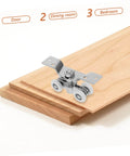 2 Pack Heavy Duty Stainless Steel Sliding Door Rollers With Silent Nylon Wheels for wood track installation