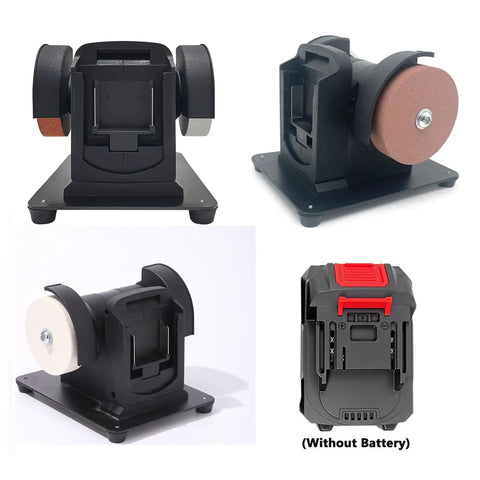 Hot New 18V Lithium Battery Grinding Machine With Double Wheels for Coarse and Fine Tasks Lightweight Portable Bench Grinder Tool.
