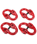 4 Pack G80 Alloy Steel Hammerlock Coupling Links, Five Sixteenth Inch Safety Chain Connector Links, Heavy Duty Hammerlock Design, Anti Corrosion