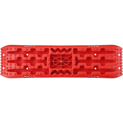 Long Red 10 Ton Traction Boards For Off Road Adventures, beefy heavy duty recovery mats made of PP material, flat view