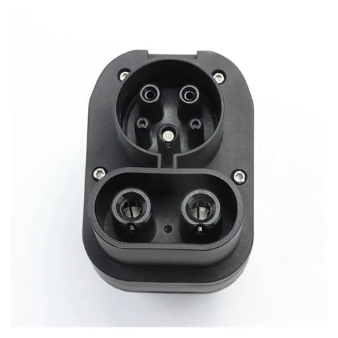 Ccs2 To Ccs1 Dc Adapter Built Tough For Electric Cars 250 Amp 200 Kilowatt 1000 Volt Plug And Play Ev Charger Connector top view