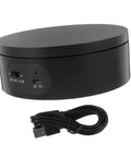 Levemolo Electric Rotating Turntable Display Stand For Jewelry And Watches 360 Degree Spin Base with USB charging cable.