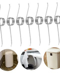 Heavy Duty Torsion Spring Replacement Kit For Trash Can Lids 10 Piece Set Metal Repair Hardware, silver springs for bin lids