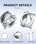 20 Piece Multi Size Connector Kit For Electrical Cables Includes One Half Inch Three Quarter Inch And One Inch Clamp Type Connectors UL Listed Zinc Alloy For Metallic Conduit Versatile For NM And SE Cable Pro Grade DIY Friendly shown with zinc die cast locknut and combo screws