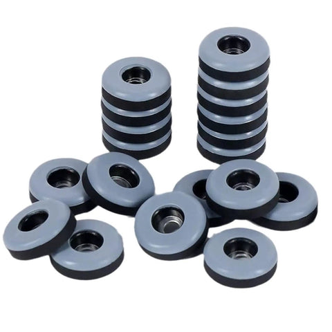 Stack of Durable Screw On Furniture Glides For Chair Legs And Cabinets Wood Floor Protection With Easy Sliding Pads