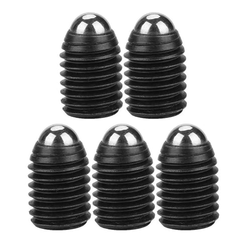 Heavy Duty Carbon Steel Ball Spring Plungers Set With Hex Socket Screws For Mechanic Projects And Shop Builds Quick Swap Design With Rock Solid Grip Must Have Gear For Any Garage Crew, five plungers in black