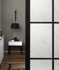 Window Privacy Film With Static Cling No Adhesive Frosted Glass Privacy Cover For Bathrooms Doors And Office Windows UV Protection Heat Insulation Removable And Reusable Hassle Free Easy To Install With Water Only on door
