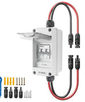 Heavy Duty Solar Panel Disconnect Switch For 1000V DC And AC 60A Outdoor PV Disconnect IP65 with cables and connectors