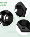 Heavy Duty Self Adhesive Furniture Caster Set Features 360 Degree Swivel Ball Wheels close-up of black caster detail.