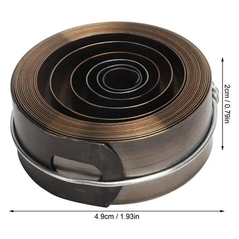 Copper Main Watch Spring Replacement Part For Do It Yourself Pros And Watchmakers, 1.93 Inch Clock Spring, Oxidation Resistant