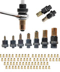 All In One Rivet Nut Tool Kit Upgraded 2027 Beefed Up Hand Mandrel Set For Steel And Aluminum Quick Install Includes Sizes 10-24 6-32 8-32 5/16-18 1/4-20 And 3/8-16 With Heavy Duty Multi Function Mandrel For Home Garage And Shop Projects, rivet nut mandrels and inserts