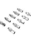 Killer Deal 10 Pack Hydraulic Hose Fittings Quarter Inch NPTF Male Crimp Connectors For Quarter Inch ID Hose Lines Leak Proof Seal Works Flawless On Truck Car Equipment High Quality Steel Easy Install Fix Any Job, stainless steel fittings