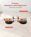 Front view of VEVOR seam setter two-pack with 6-inch vacuum suction cups and orange clamps for tile seam joining and leveling