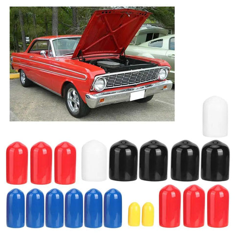 Garage Ready Vacuum Line Cap Kit 20 Piece Set, PVC Caps In 1 8in 3 16in 1 4in 5 16in 3 8in For Engine Vacuum Ports with classic car