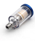Heavy Duty 1/4 Inch Inline Air Filter And Airbrush Moisture Trap Featuring A Hella Tough Oil Water Separator designed for clear moisture filtration.