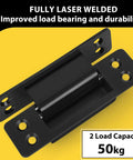5 Inch Hidden Door Hinge 304 Stainless Steel Heavy Duty Invisible Hinge for Secret Doors, laser welded 50kg capacity, 3mm thick