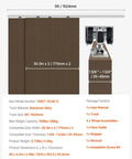Diagram of Five Foot Bypass Sliding Door Hardware Kit for Closets Aluminum Alloy Rail System Two Door Set
