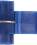 Close-up view of a blue Go-To 18-14 Gauge Splice Terminal from a 7 Pack with PVC option, universal fit for wiring projects.