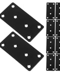 Heavy Duty Iron Shelf Brackets Flat Straight Corner Braces Black Metal For Kitchen Cabinets Storage Support No Wobble Reinforced With Iron Plates