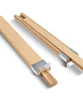 Heavy Duty Wooden Drawer Slides Bottom Mount Cabinet Tracks, 16x1.85x0.67 in, wood with metal glides for smooth action.