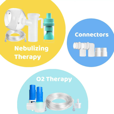 Pet Nebulizer Therapy Cage For Oxygen And Nebulization All In One Dual Port Vet Care Crate with connectors and tubes
