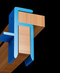 Pro Grade Woodworking Jigs Set Scribing Fillers Toe Kick Markers Ceiling Scribe Tools For Seamless Cabinet Installations Gap Free Finish Quick Draw Easy Setup No Sweat Four Pack, blue jig on wooden material.