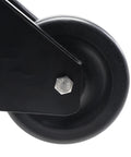 Close-up of Heavy Duty Double 4 Inch Roller Gate Wheels For Vinyl Fence Gates Up To 2 Inch Thick Adjustable Spring Balance