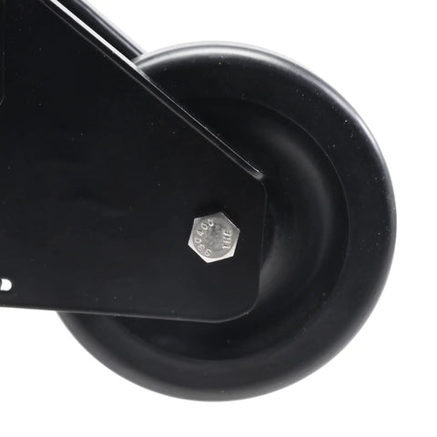 Close-up of Heavy Duty Double 4 Inch Roller Gate Wheels For Vinyl Fence Gates Up To 2 Inch Thick Adjustable Spring Balance