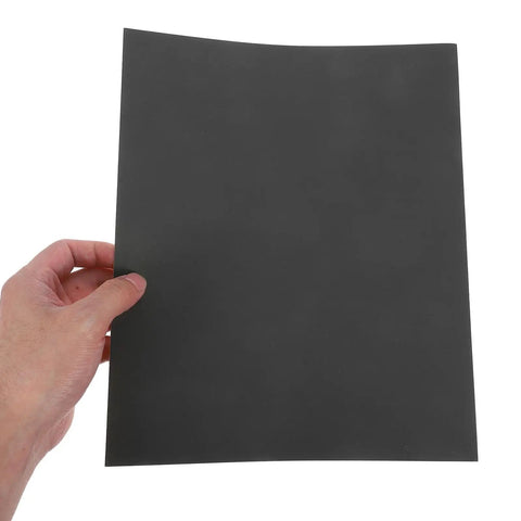 Get The Ultimate Multipurpose Sandpaper Set With 10 Sheets Of Assorted Grits Perfect For Smooth Wood Furniture Refinishing And Polishing Auto Surfaces Lightweight Wet Dry Carborundum Paper That Lets You Crush Any DIY Project With Ease - Hand holding a grey sandpaper sheet.