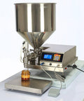 Bang For Your Buck Pneumatic Liquid Filling Machine Single Head Semi Automatic Bottle Filler With Stainless Steel Hopper for jars.