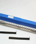 D Grade Keyway Pusher Tool For Broaching Machines HSS Steel Keyway Puller 5/16 Inch Diameter with blue storage case.