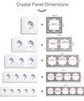 Top Shelf Eu Standard Wall Socket With Triple Power Outlets And A Slick Crystal Glass Faceplate Heavy Duty 16 Amp Electrical Receptacle dimensions chart