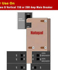 Diagram of Generator Interlock Kit For Square D Vertical Main 150 And 200 Amp Breaker 3 1/4 To 4 Inch Spacing