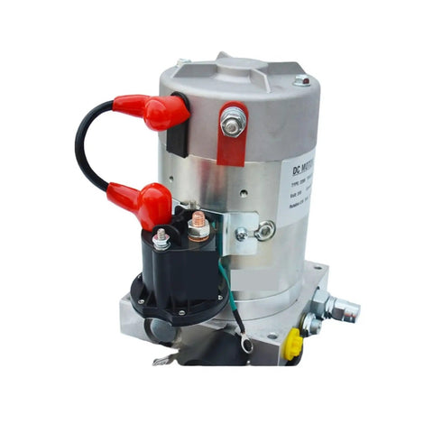 Heavy Duty 12V 24V Hydraulic Power Pack with 2.2KW power unit, visible connectors and fittings