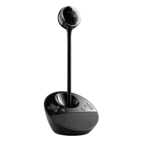All In One Desktop Video Conference Webcam With Carl Zeiss 1080p Hd Lens And Full Duplex Speakerphone sleek black design and controls