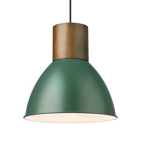 Vintage Green Industrial Pendant Light With Solid Wood And Iron Adjustable Height Ceiling Fixture For Kitchen Island Dining Room Bar And Living Room Retro Style Lighting That Delivers A Fresh Natural Vibe.
