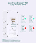 Back view of 12 Outlet Surge Protector Wall Mount Power Strip With 3 USB Ports Including 1 USB C, showing mounting screw.