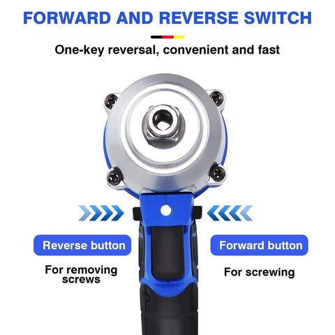 Powerful Cordless Impact Wrench Set With 1/2 Inch Ratchet And Variable Speed Control Featuring 420Nm Max Torque Brushless Motor Electric Gun Kit Including Two 21V Lithium Batteries Fast Charger And Led Light For Tough Repairs