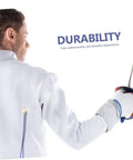 Epee Body Cord Cable For Fencing Durable And Pro Grade With Impact Resistant Design in use by fencer in white jacket