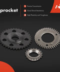 Toyota Tacoma Timing Chain Kit 7 Piece With Sprocket Tensioner And Guide For 1995 To 2004 L4 2.4L DOHC Engine Replacement parts view