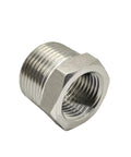 304 Stainless Steel Reducer Bushing Set Three Quarter Inch Male To Half Inch NPT Hex Style Plumbing Adapters Reducing Fittings 3 Piece Pro Grade Durable Corrosion Resistant Tight Seals Easy Install, single fitting
