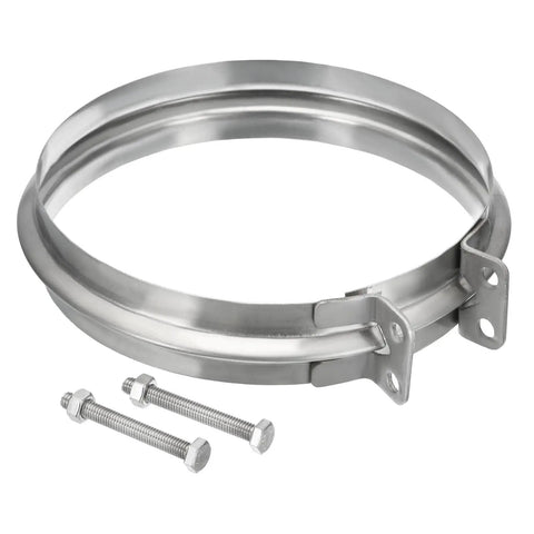 Duct Clamp 6 Inch V Shape 304 Stainless Steel Pipe Clamp For Ventilation Ducting Dust Collection And Chimney Pipe 150mm Inner Diameter Built To Last Heavy Duty HVAC Clamp