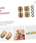 Heavy Duty Flexible Iron Thread Tap Adapters And Hose Connectors Kit With Quick Connect Air Line Couplers And Plugs 10 Pairs, brass hose fittings with gaskets