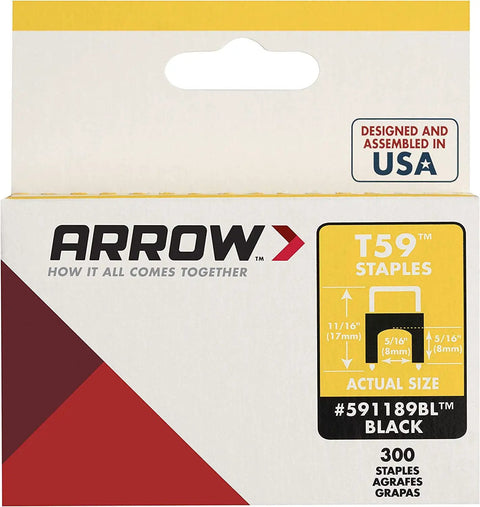 Packaging of T59 Insulated Stainless Steel Cable Staples Five Sixteenth Inch Leg By Five Sixteenth Inch Crown for data wiring.