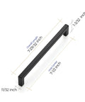 20 Pack Square Drawer Pulls 7.5 Inch Matte Black Cabinet Handles Zinc Construction Durable Modern Kitchen Hardware With Center Hole Spacing